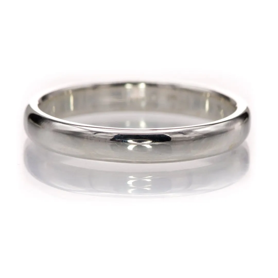 Narrow Domed Wedding Band, 2-4mm Width