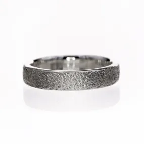 Narrow Fine Hammer Texture Wedding Ring Band