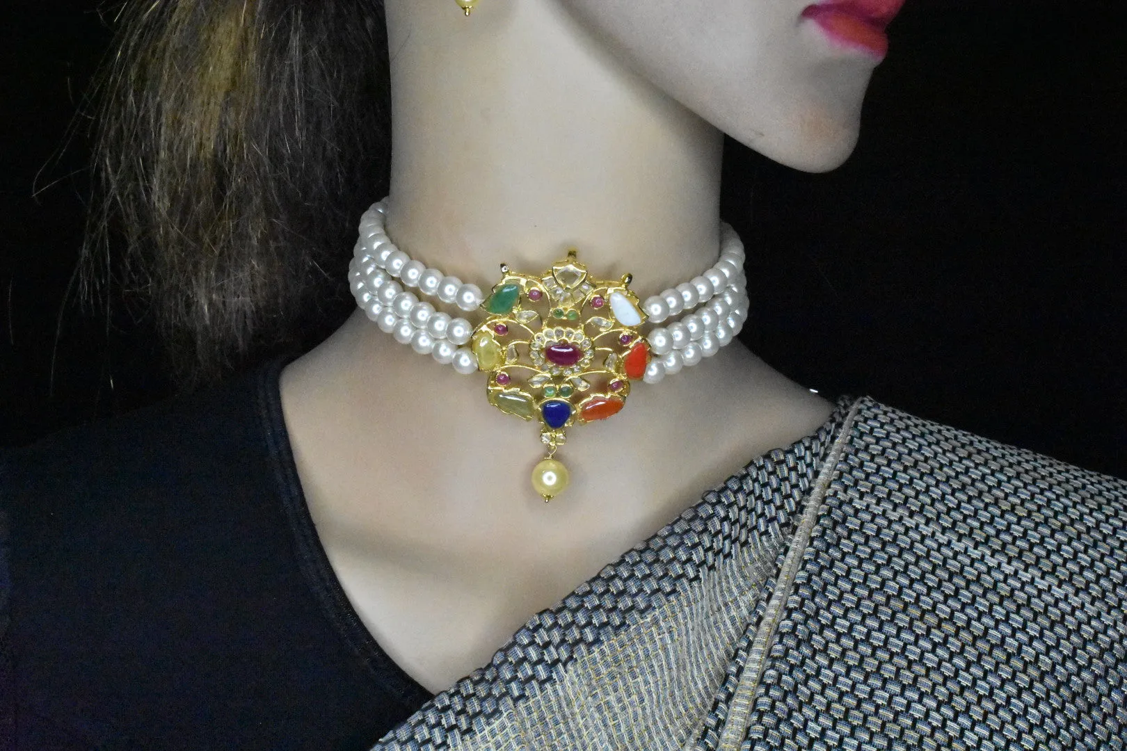 Navratna pearls Choker