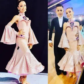 New Pink Ballroom Junior 2 Dress with Mirrors