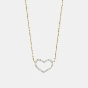 Open Diamond Heart Necklace