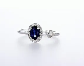 Oval Halo Diamond Ring  (0.75Ctw)