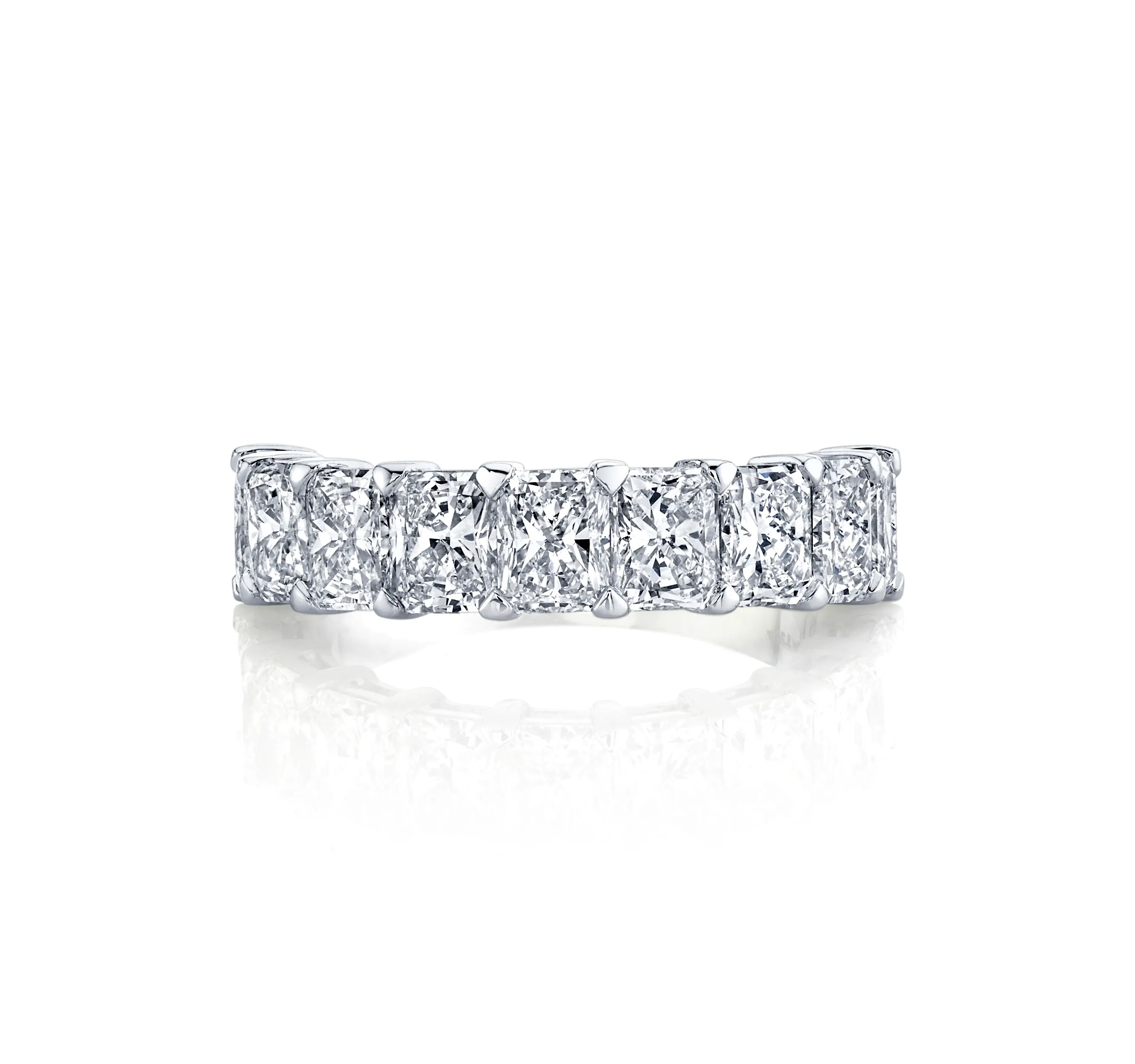 Radiant Cut Diamonds 1/2 Way Band