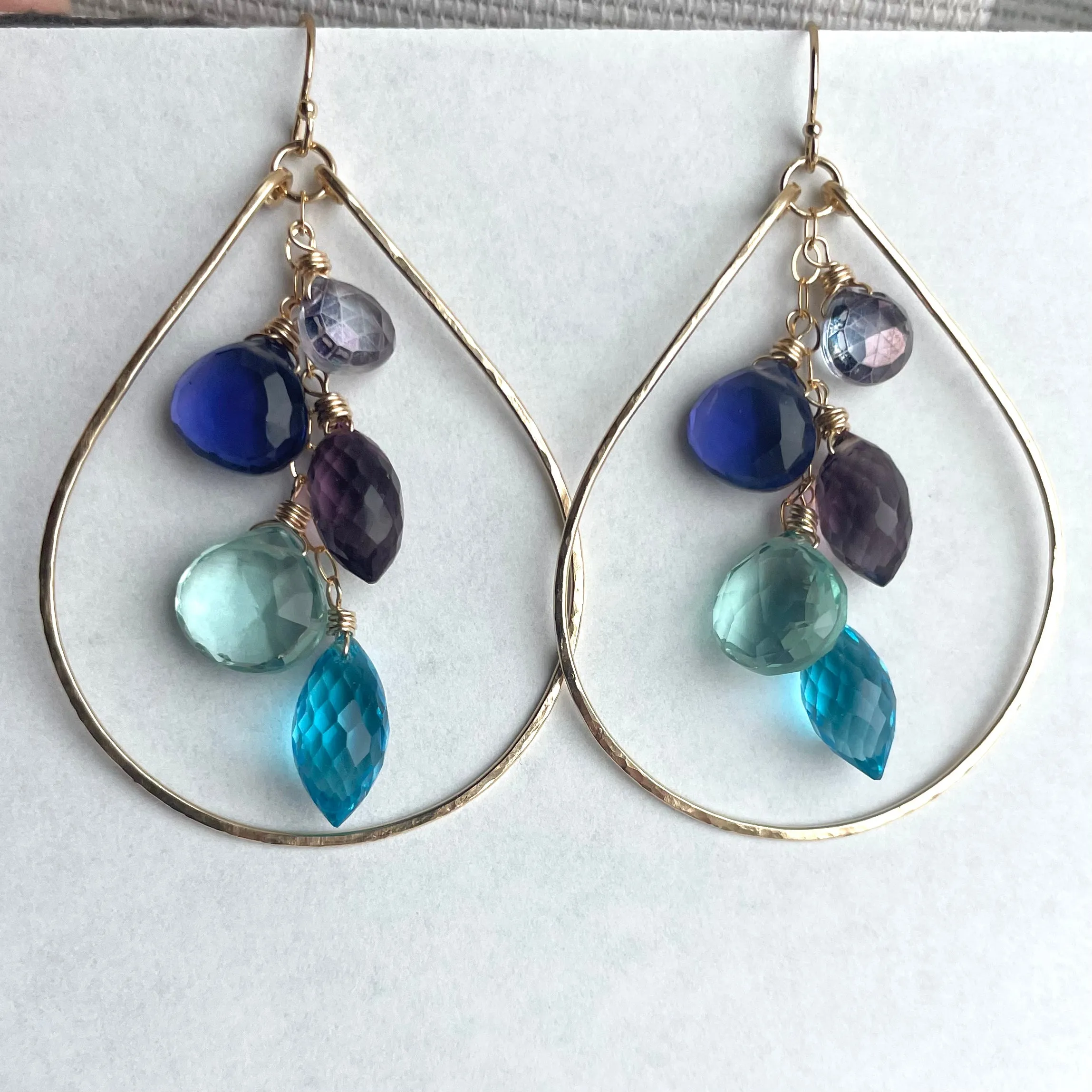 Rainy Day Cascade Hoop Earrings