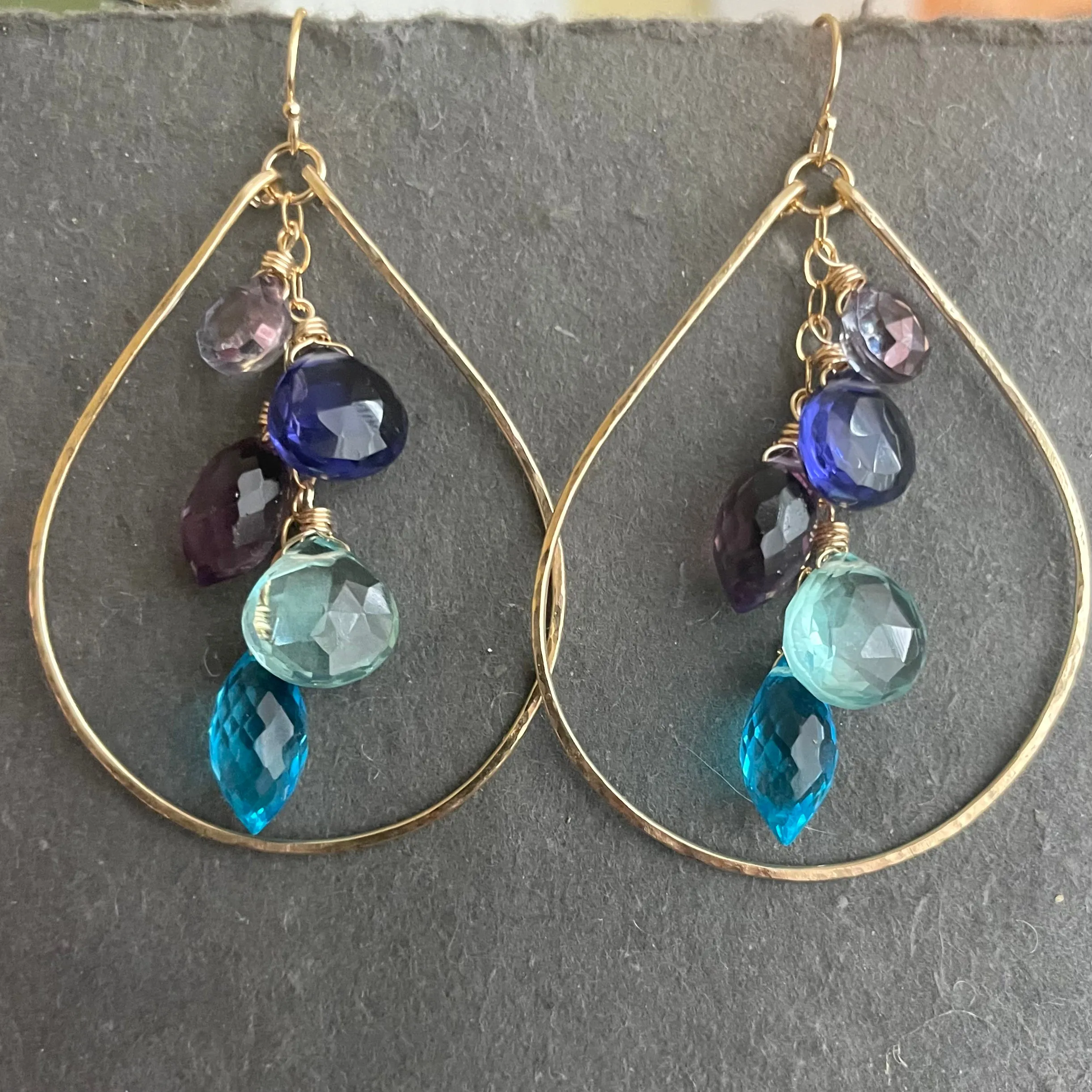 Rainy Day Cascade Hoop Earrings