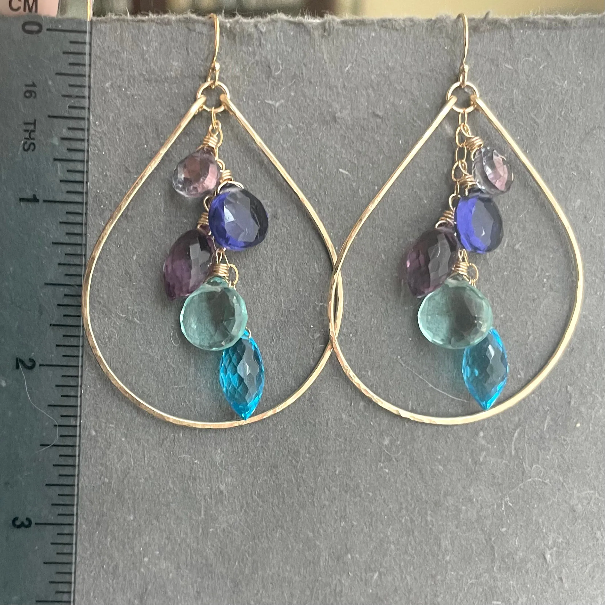 Rainy Day Cascade Hoop Earrings