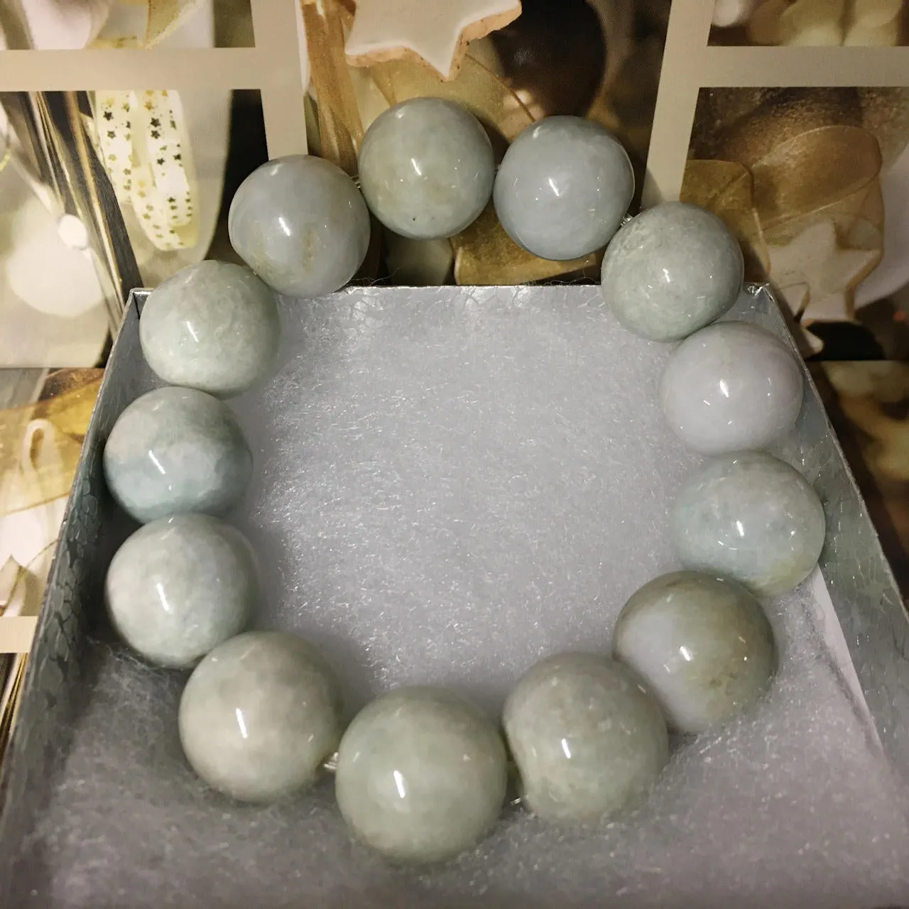 Rare Big Size Beaded Jade Bracelet For Men