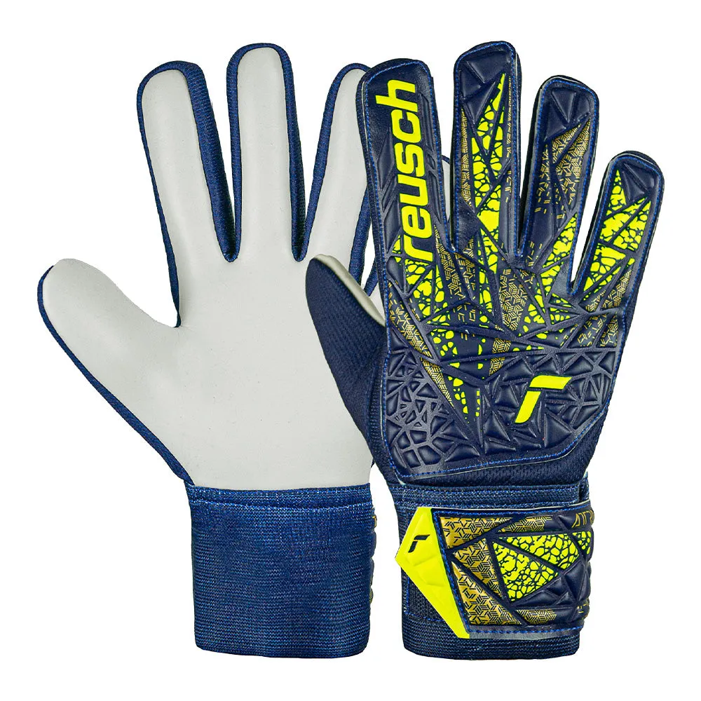 Reusch Starter Solid Junior GK Gloves (Blue/Yellow)