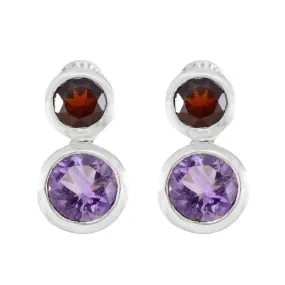 Riyo Bonny Sterling Silver Earring For Women Multi Earring Bezel Setting Multi Earring Stud Earring