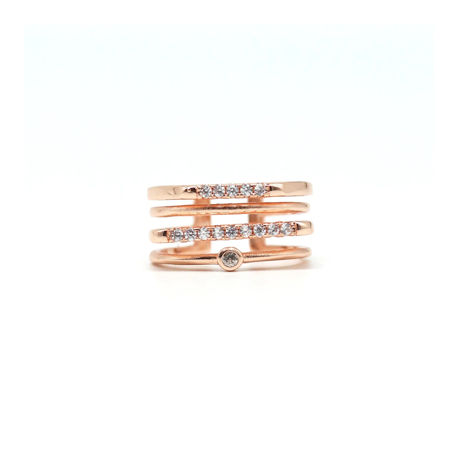 Rosegold Heart Love Triangle