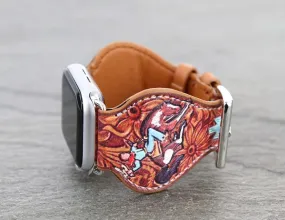 Southwest Apple WATCH BAND  Hand painted on leather free