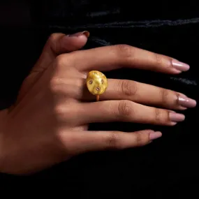 Sparkle in Gold Statement Ring