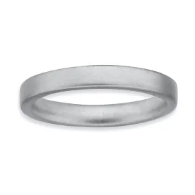 Stackable Expressions Rhodium Satin Ring in Sterling Silver