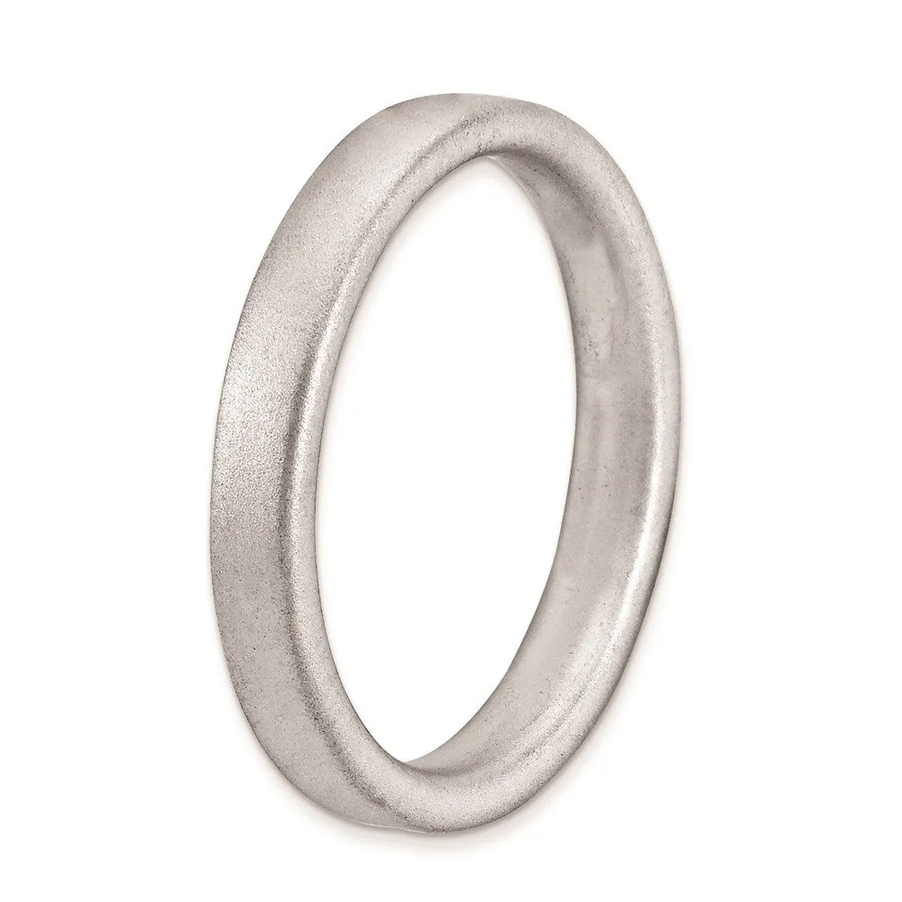 Stackable Expressions Rhodium Satin Ring in Sterling Silver