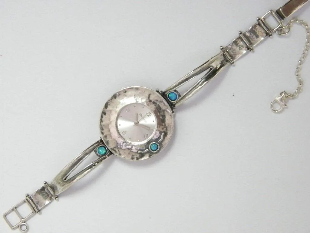 Sterling Silver Watch. Handcrafted Sterling Silver 925 Bracelet Watch. Japanese movement