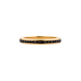 Tura Sugden 18k Yellow Gold Black Diamond Eternity Band