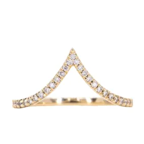 Vertical Diamond Wedding Band in Recycled 14k Gold