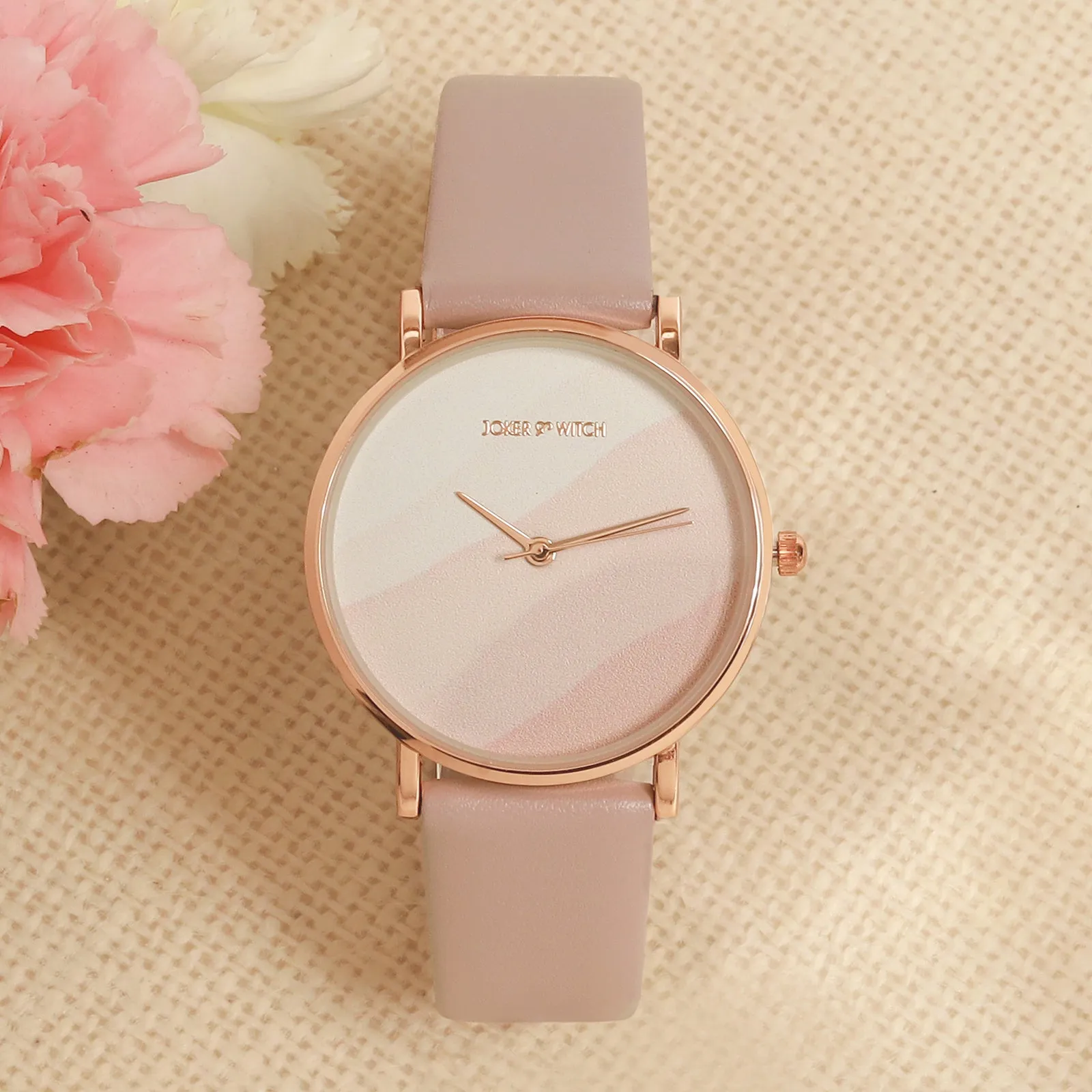 Vibrant Pink PU Strap Watch