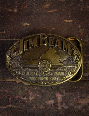 Vintage Jim Beam Brass Belt Buckle 1993