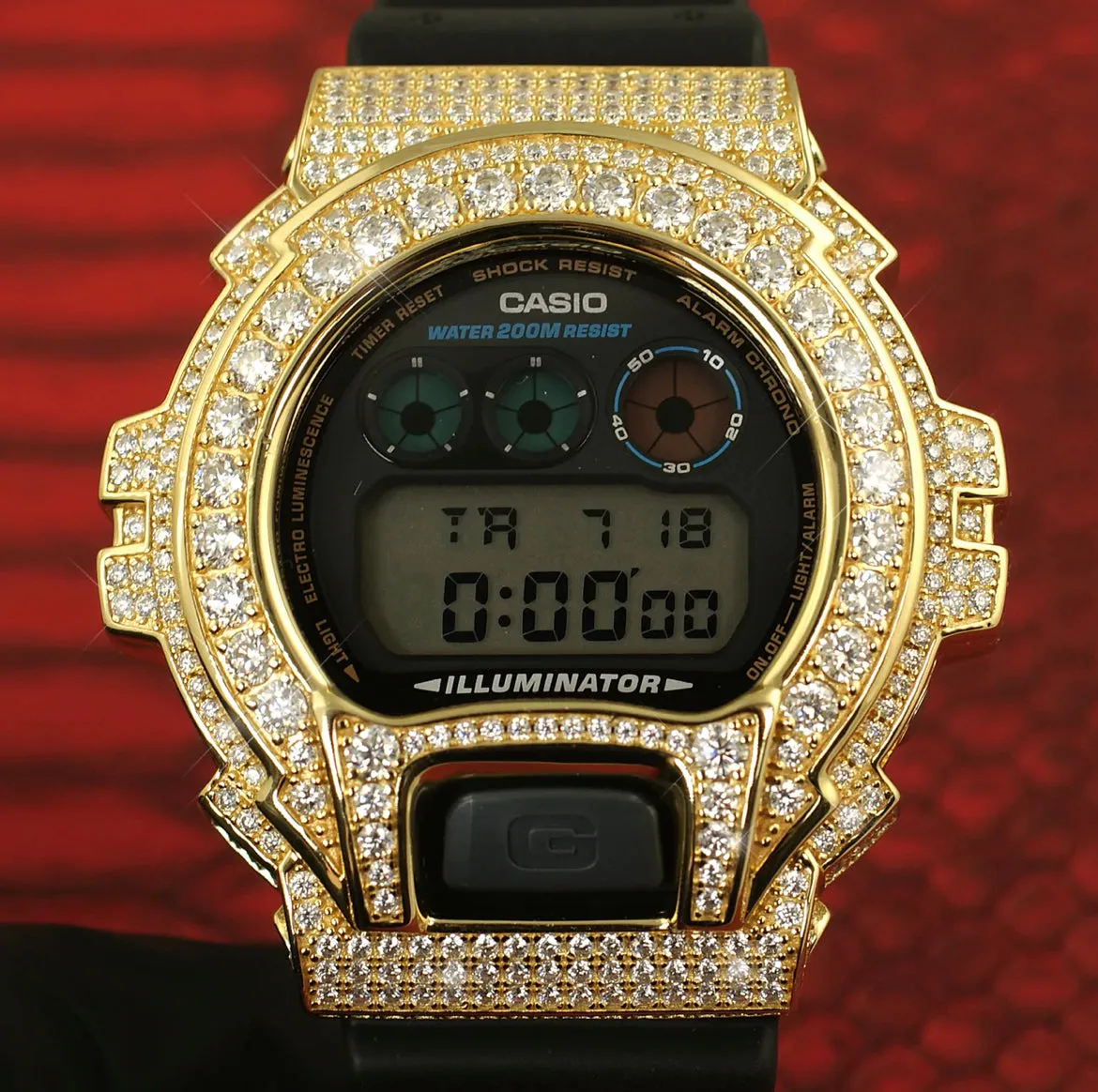 Custom VVS1 Moissanite Casio G-Shock Watch