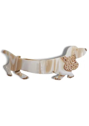 White Dog Hair Clip