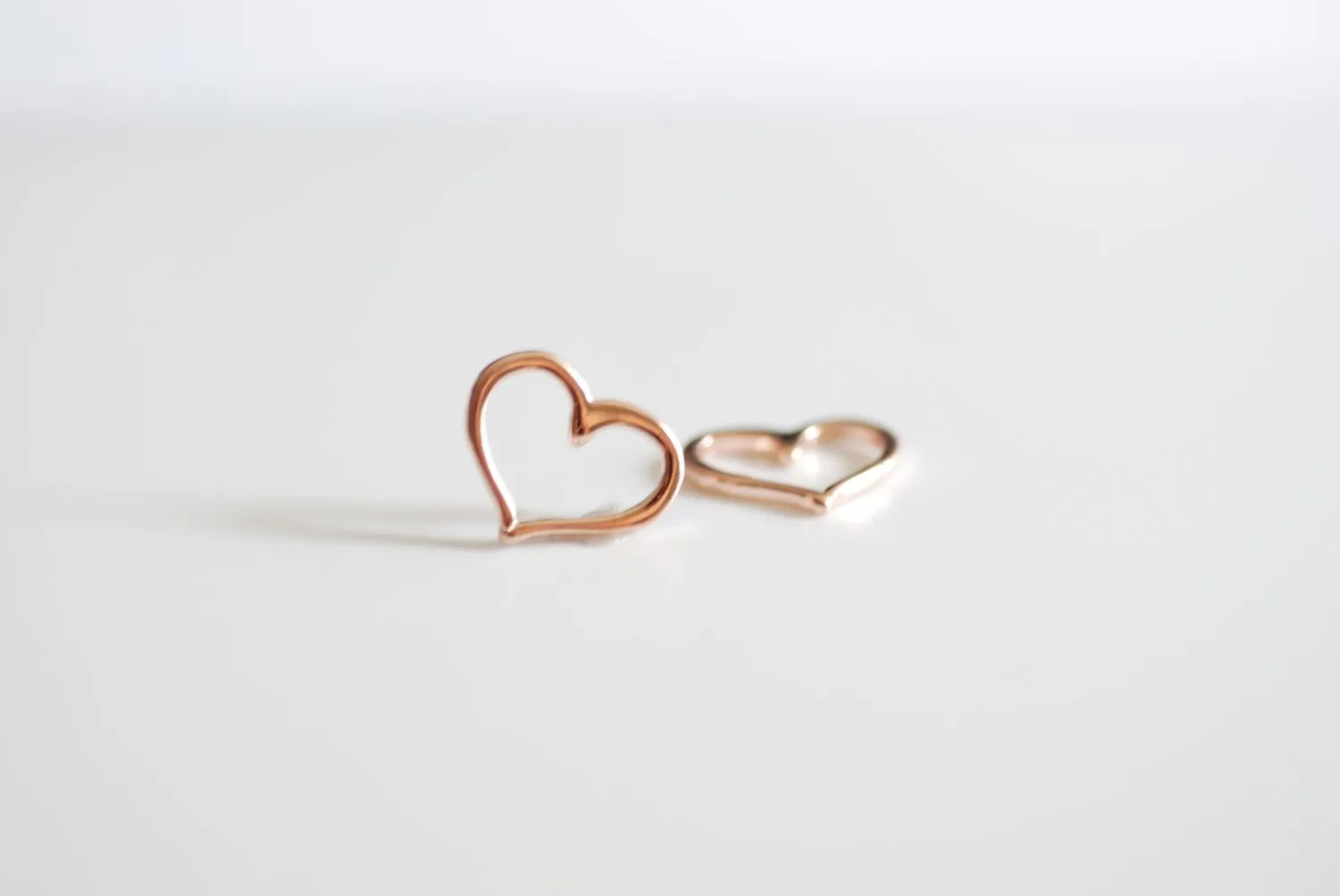 Wholesale Vermeil Rose Gold Open Heart Charms, Gold heart Connector, Vermeil Heart Charms Pendants, Gold Heart Charm, Rose Gold Heart Charm